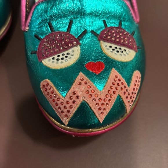 Irregular Choice Size 7.5/38 - Very Funky Teal and Pink 3" Star Shaped Heels - Picture 3 of 16